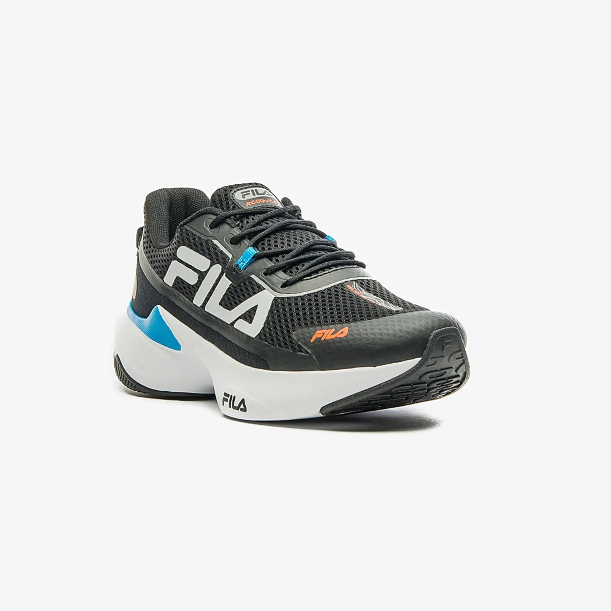Tênis Fila Recovery Masculino Preto Preto/Azul/Laranja 2