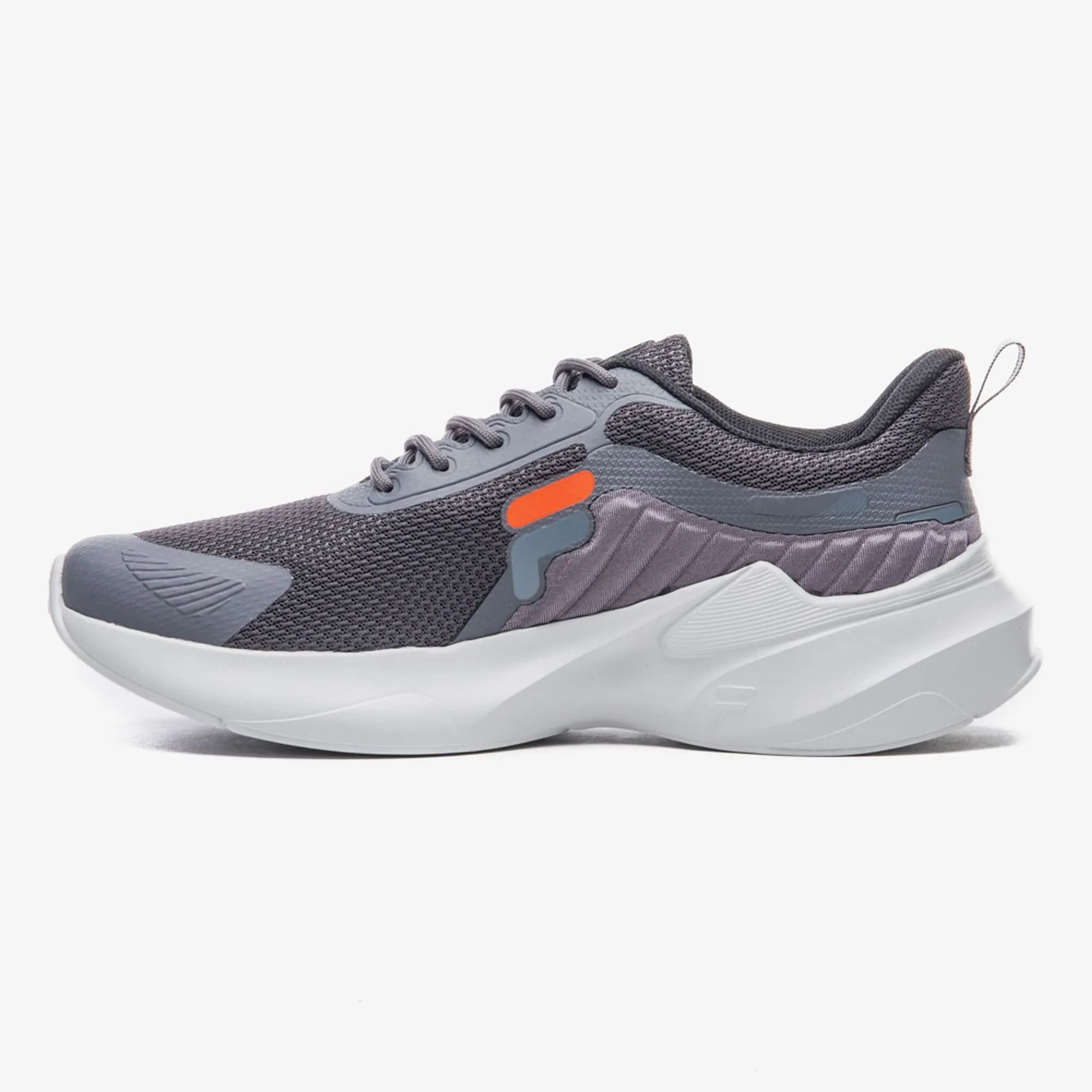 Tênis Fila Progress Lite Masculino Cinza Grafite/Laranja 3