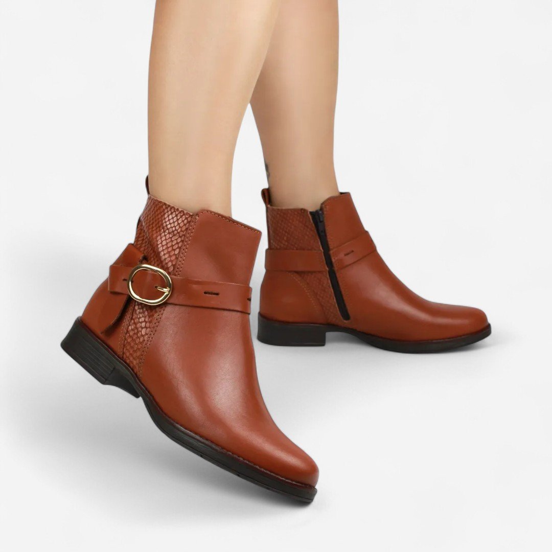 Bota Bottero Cano Baixo Couro Caramelo Conhaque 4