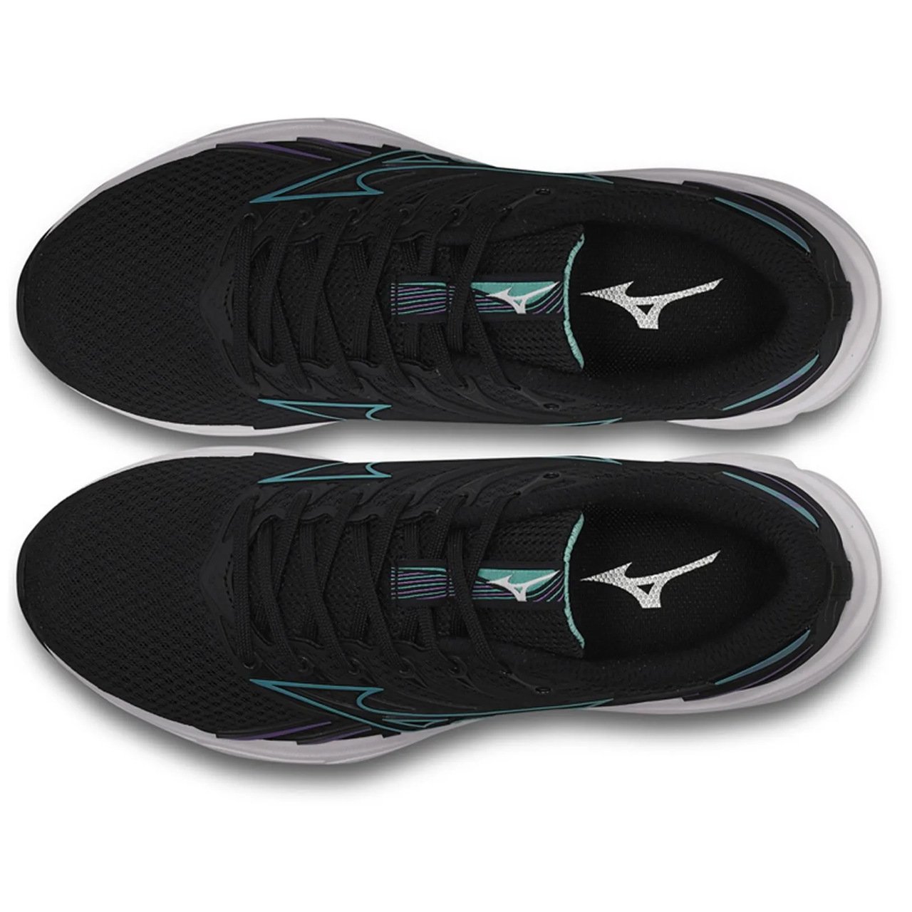 Tênis De Corrida Feminino Mizuno Jet 8 Preto Preto/Turquesa 3