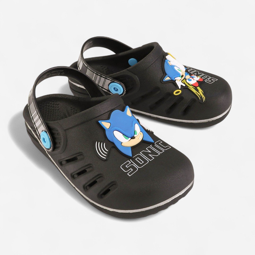Babuche Infantil Sonic Speed Grendene Kids Preto