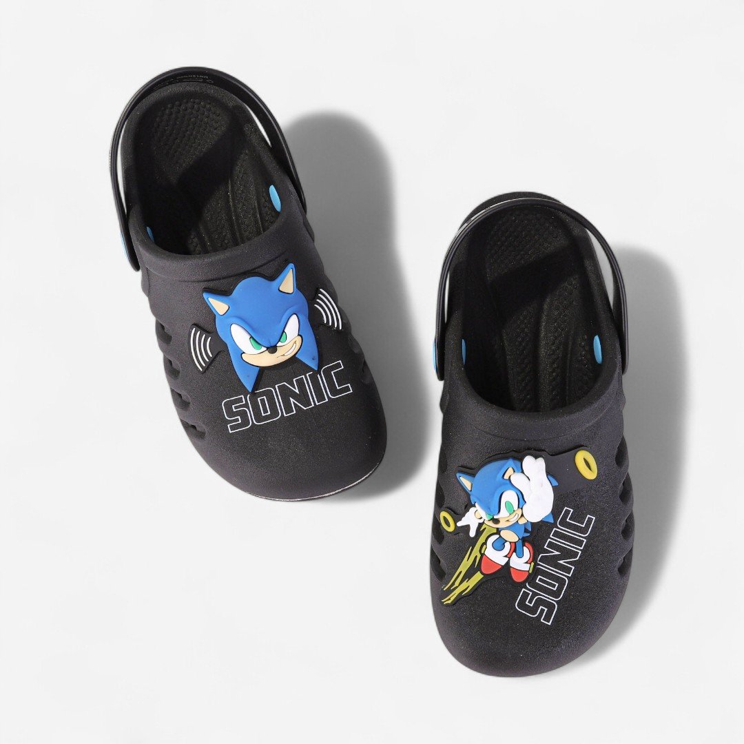 Babuche Infantil Sonic Speed Grendene Kids Preto Preto 4