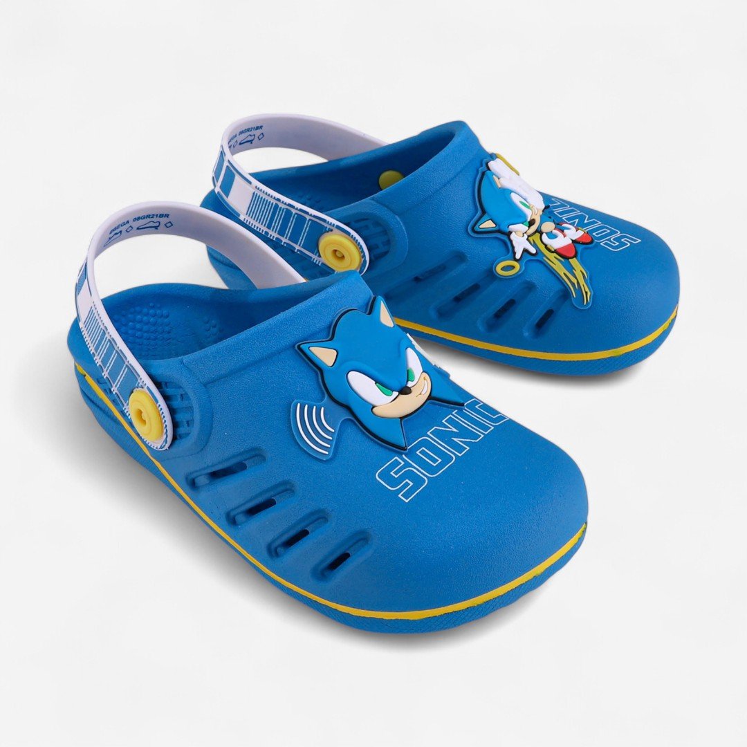 Babuche Infantil Sonic Speed Grendene Kids Azul
