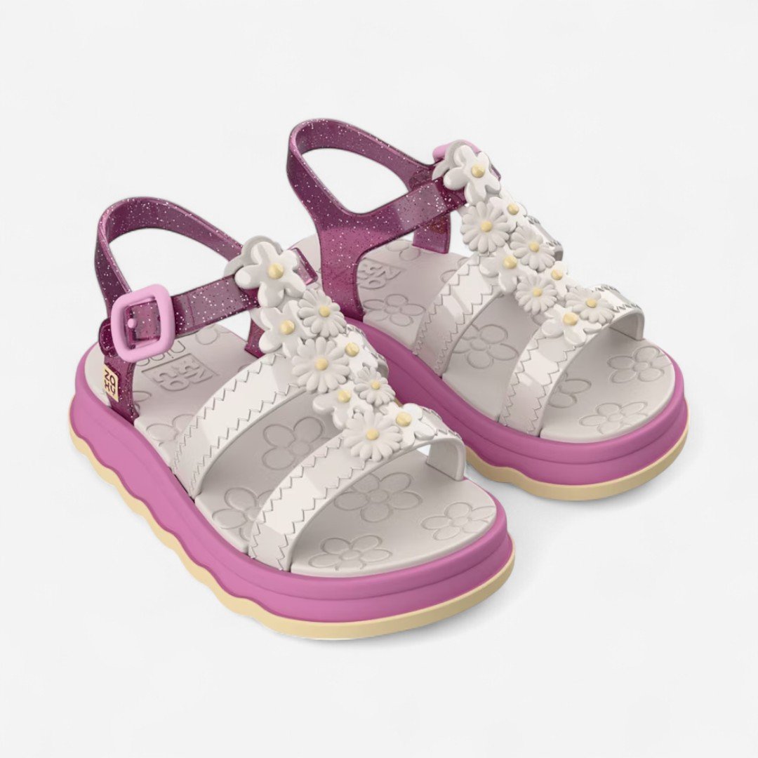 Sandália Zaxynina Garden Baby Infantil Off White Claro Off White Claro 2