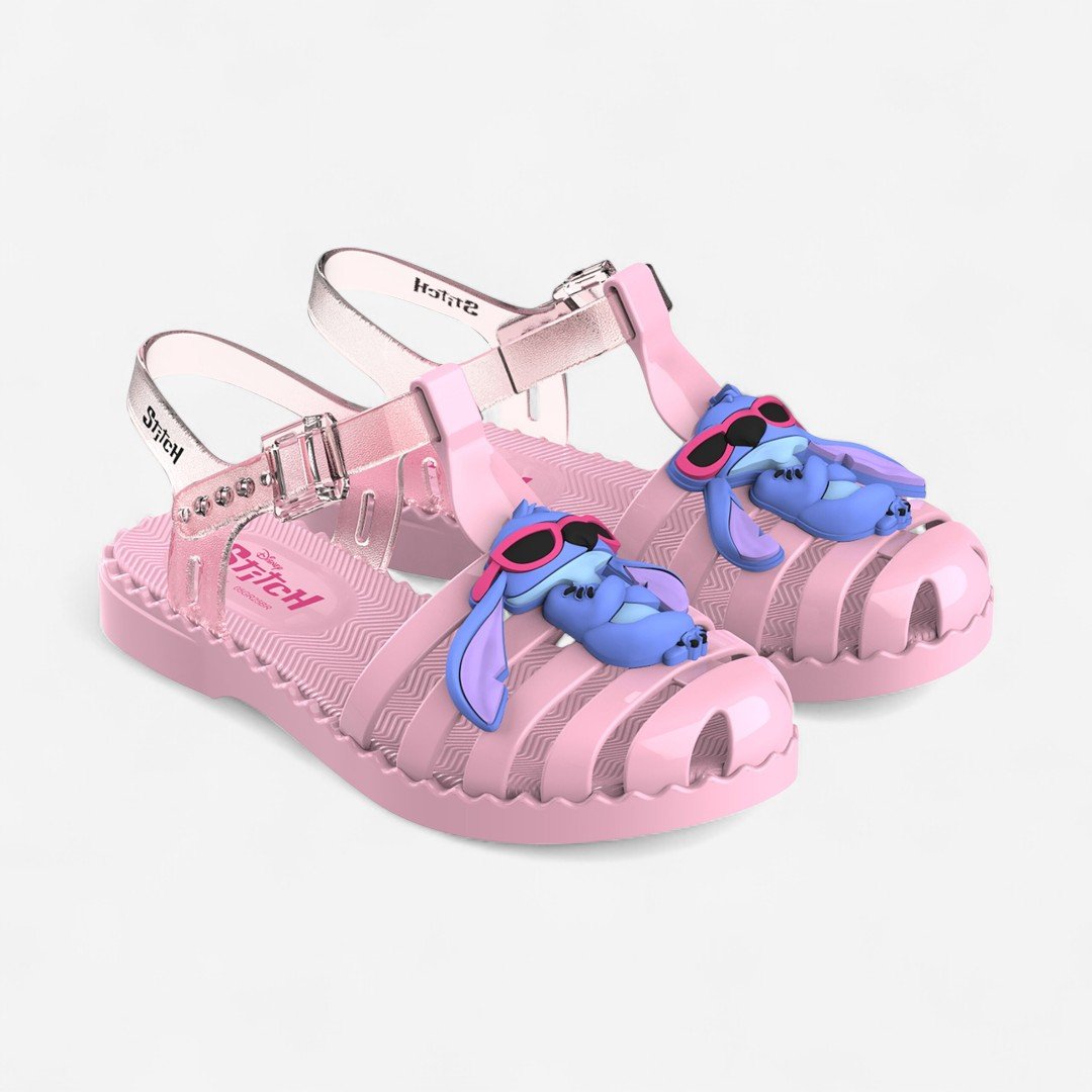 Sandália Disney Stitch Duo Infantil Rosa