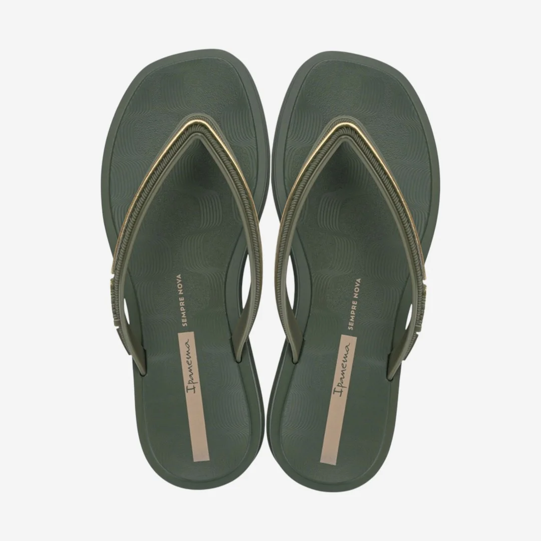 Chinelo Ipanema Glow Feminino Verde Verde/Dourado 2