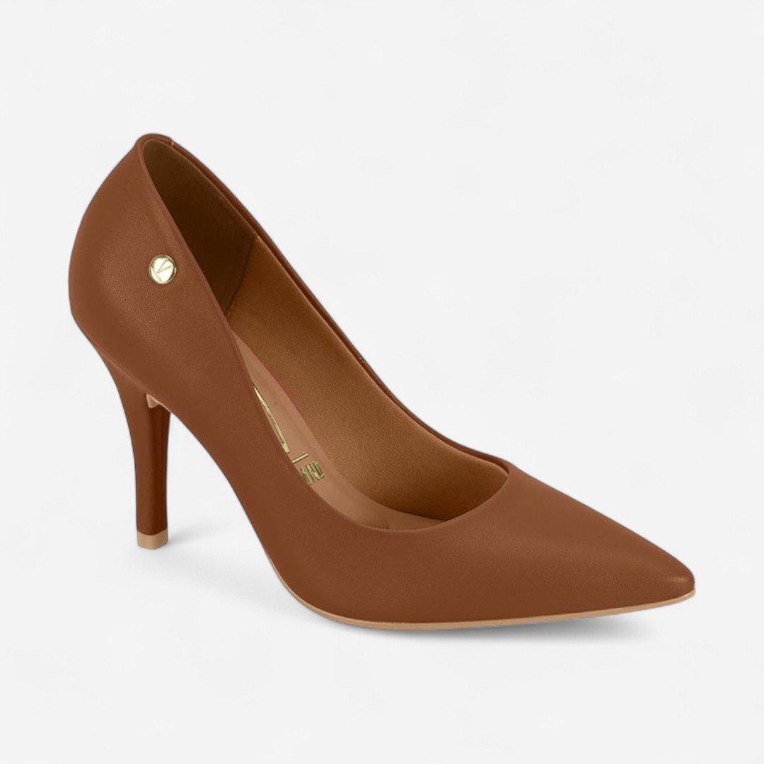 Sapato Scarpin Vizzano Salto Alto Marrom Mocca 1