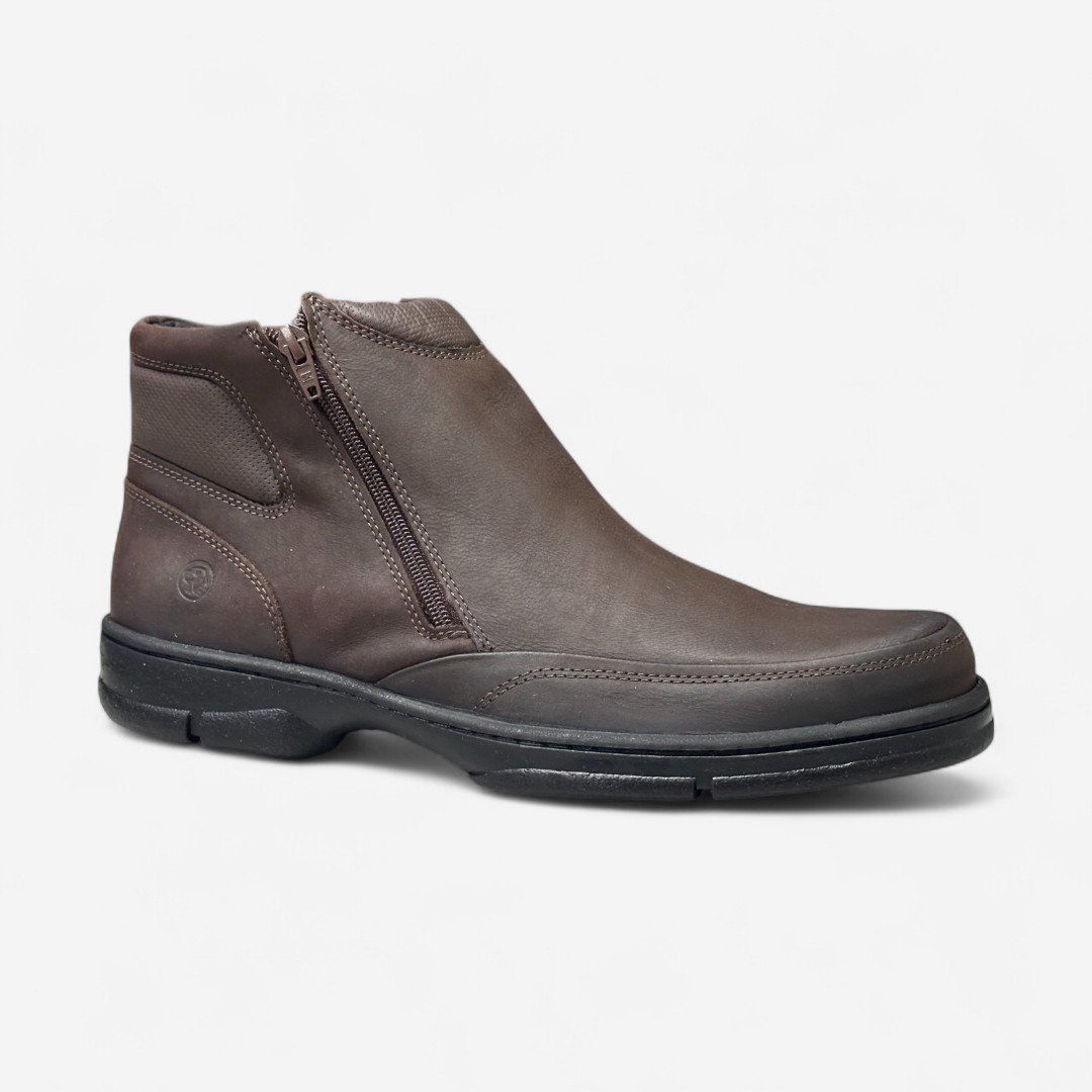 Bota Anatomic Gel Masculina Em Couro Café Café 3