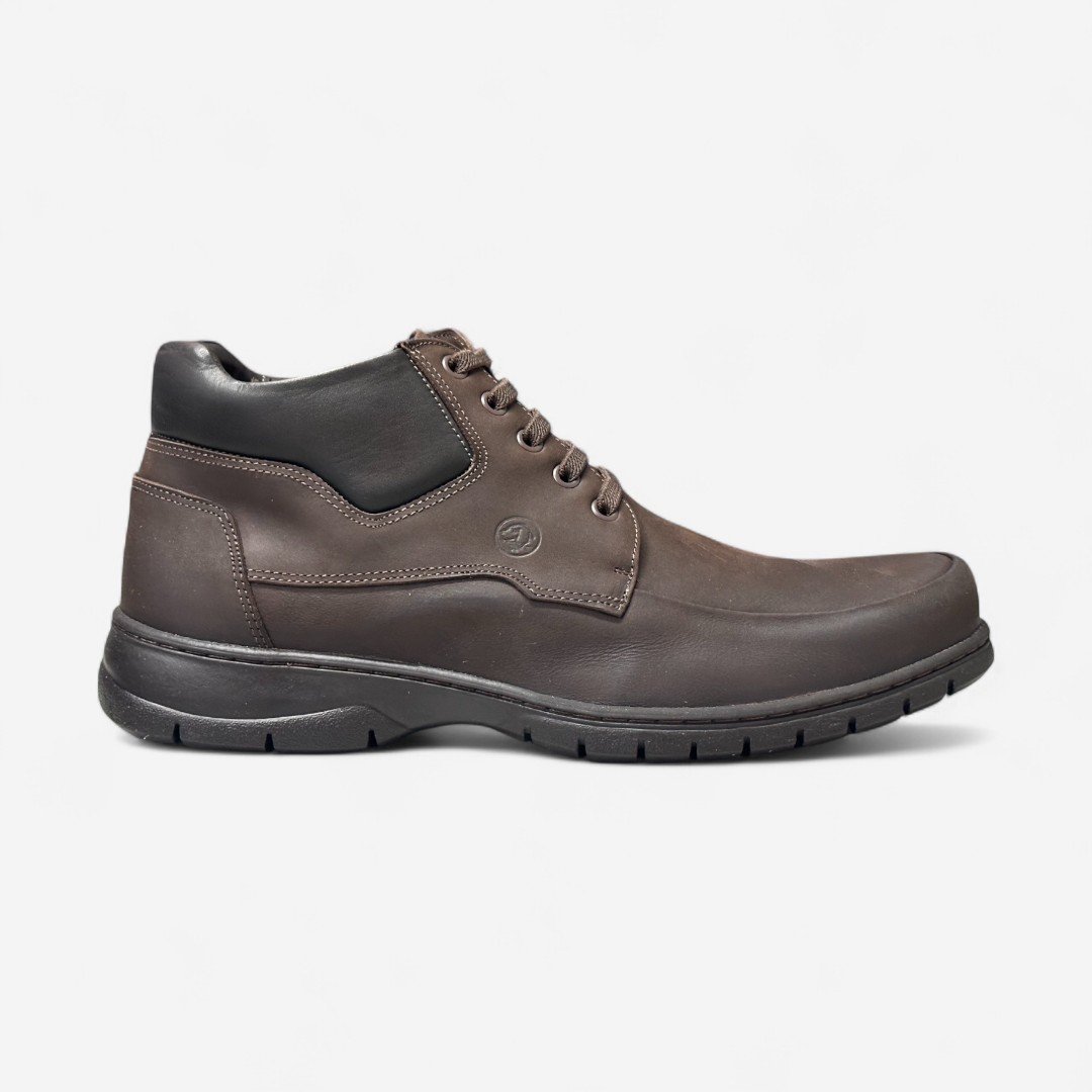 Bota Anatomic Gel Masculina Em Couro Café Café 1