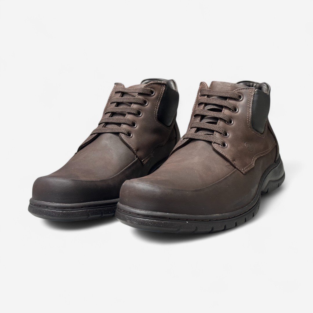 Bota Anatomic Gel Masculina Em Couro Café Café 4