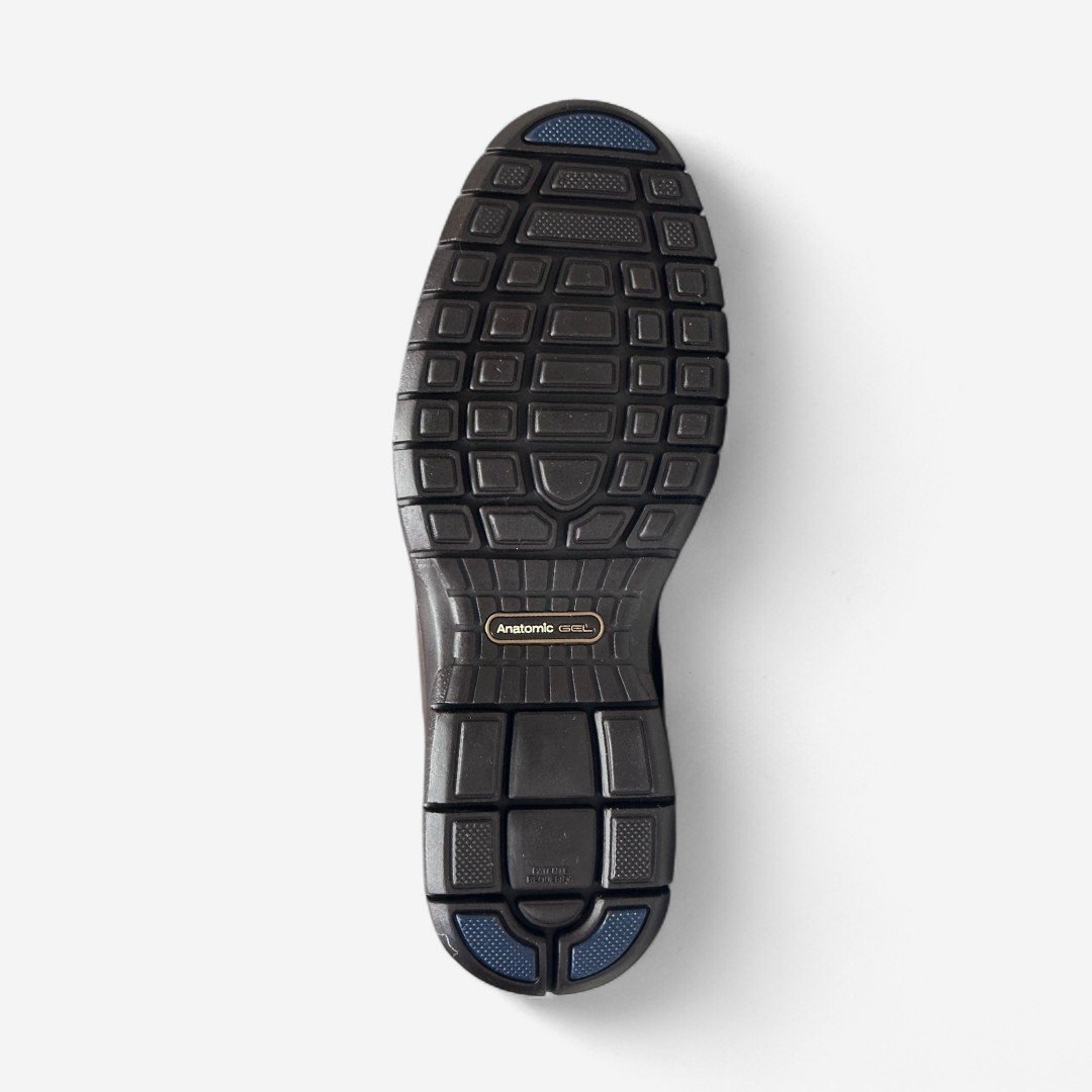 Bota Anatomic Gel Masculina Em Couro Café Café 6