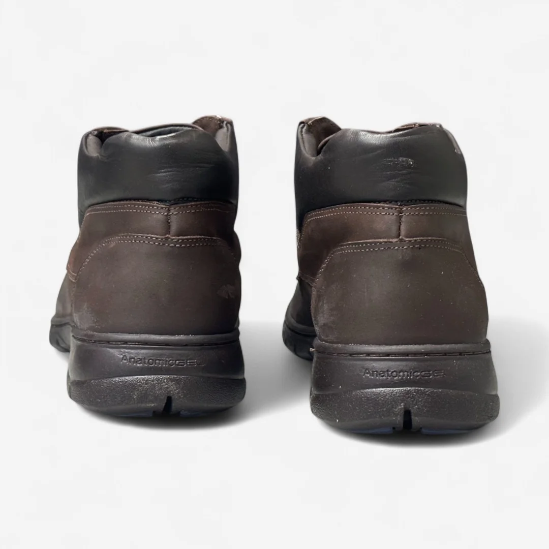 Bota Anatomic Gel Masculina Em Couro Café Café 5