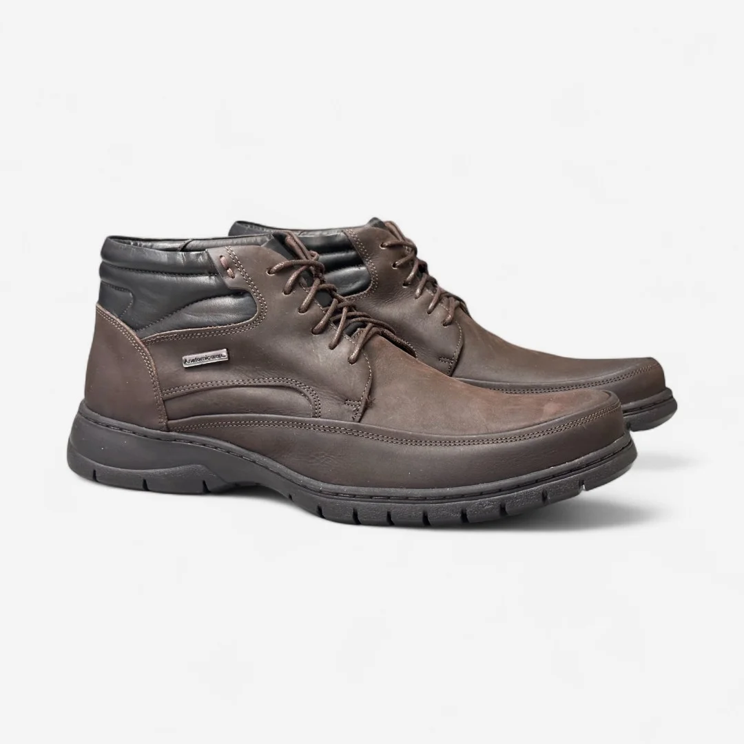 Bota Anatomic Gel Masculina Em Couro Cafe Café 3