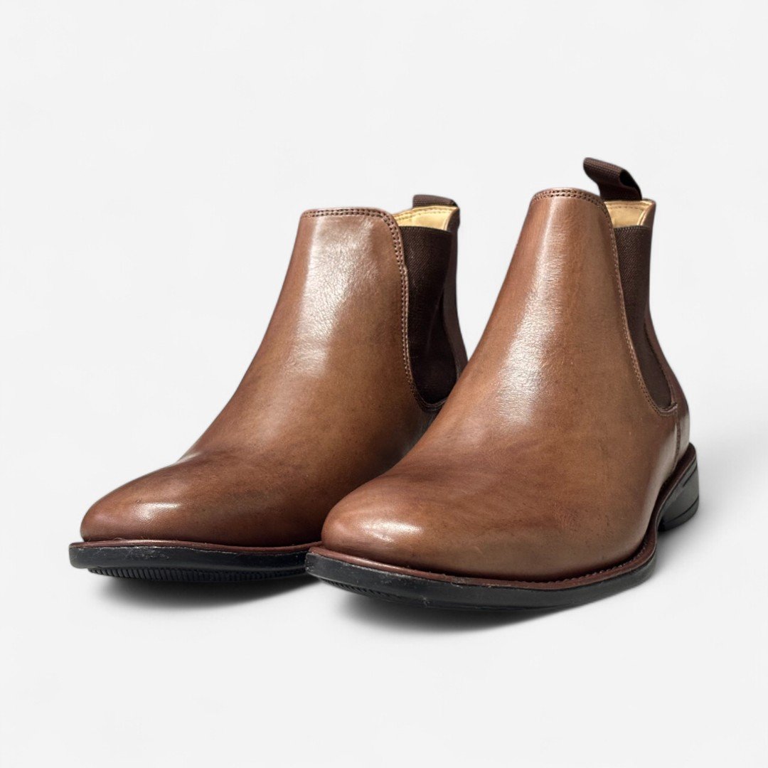 Bota Anatomic Gel Masculina Em Couro Pinhão Pinhão 4