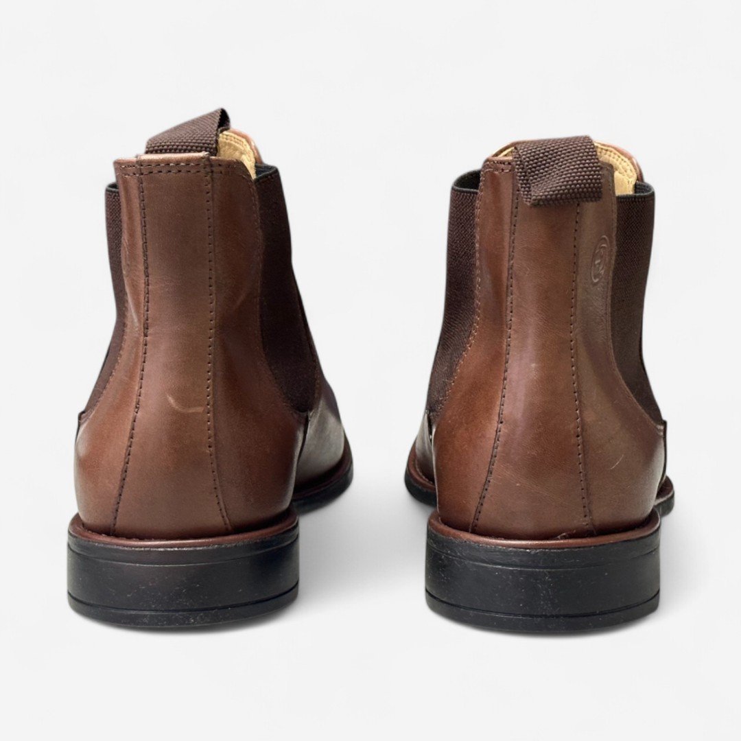 Bota Anatomic Gel Masculina Em Couro Pinhão Pinhão 5