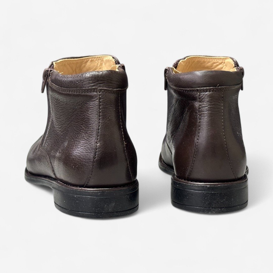 Bota Anatomic Gel Masculina Em Couro Café Café 5