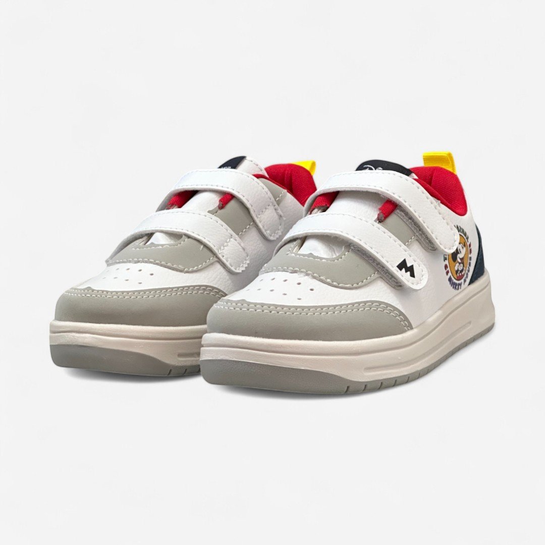 Tênis Disney Mickey Infantil Branco Branco/Cinza/Vermelho 4