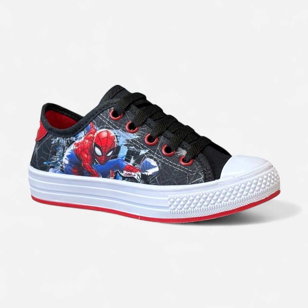 Tênis Disney Marvel Homem Aranha Infantil Preto Preto/Branco/Vermelho 2