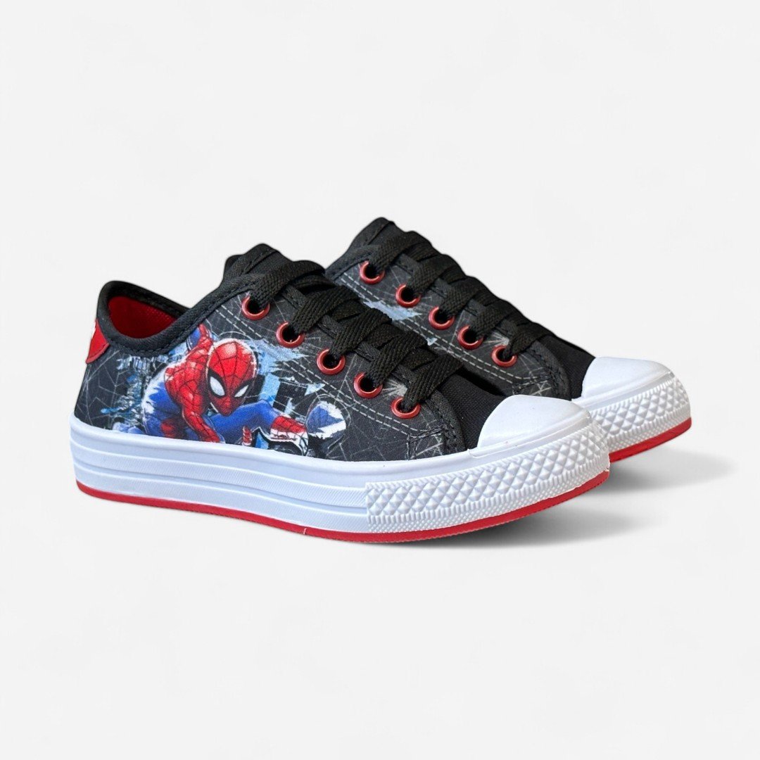 Tênis Disney Marvel Homem Aranha Infantil Preto Preto/Branco/Vermelho 3
