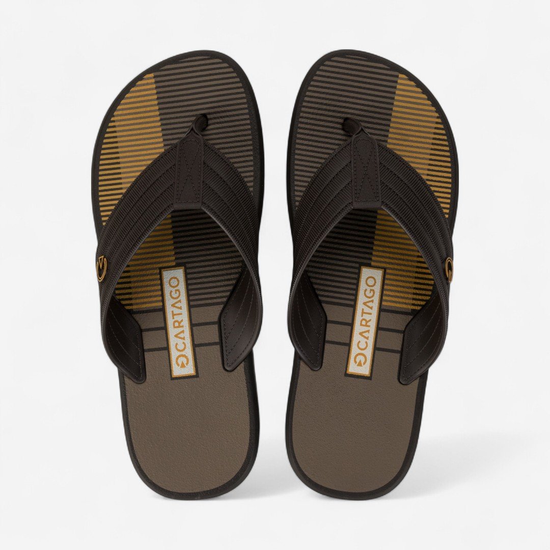 Chinelo Cartago Montreal Masculino Marrom Marrom/Bege 3