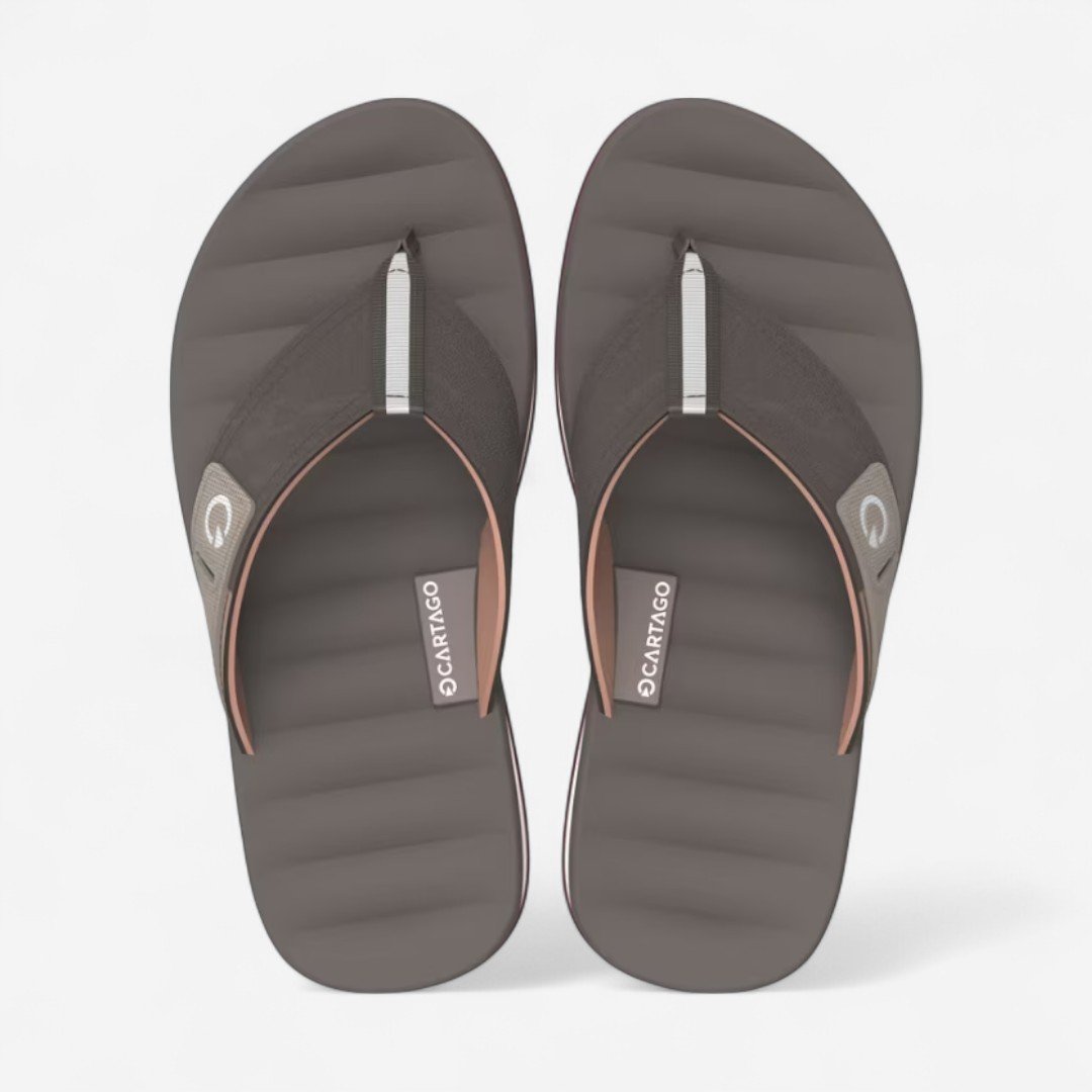 Chinelo Cartago Malaga Masculino Bege Bege/Marrom 3