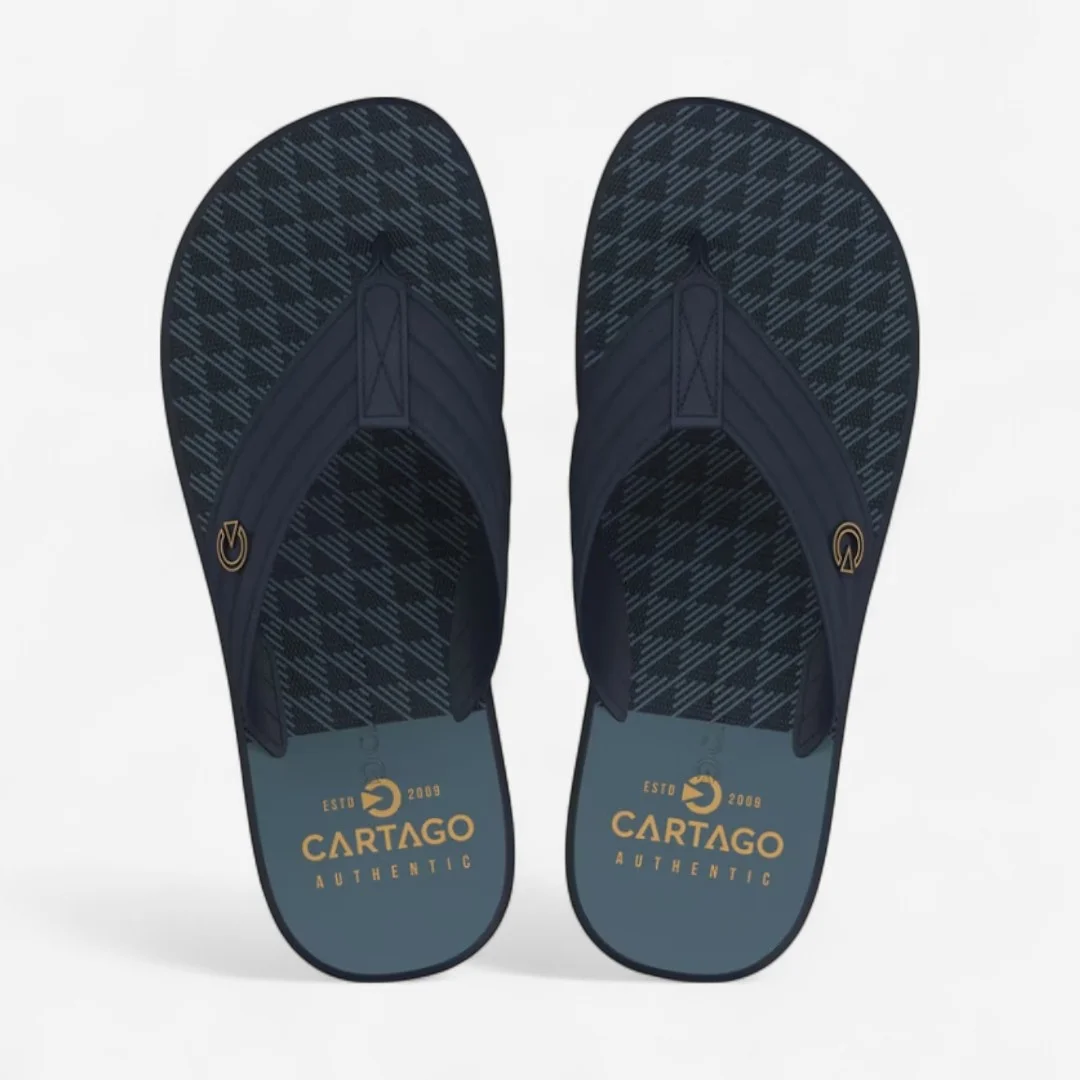 Chinelo Cartago Montreal Masculino Azul Azul/Amarelo 2