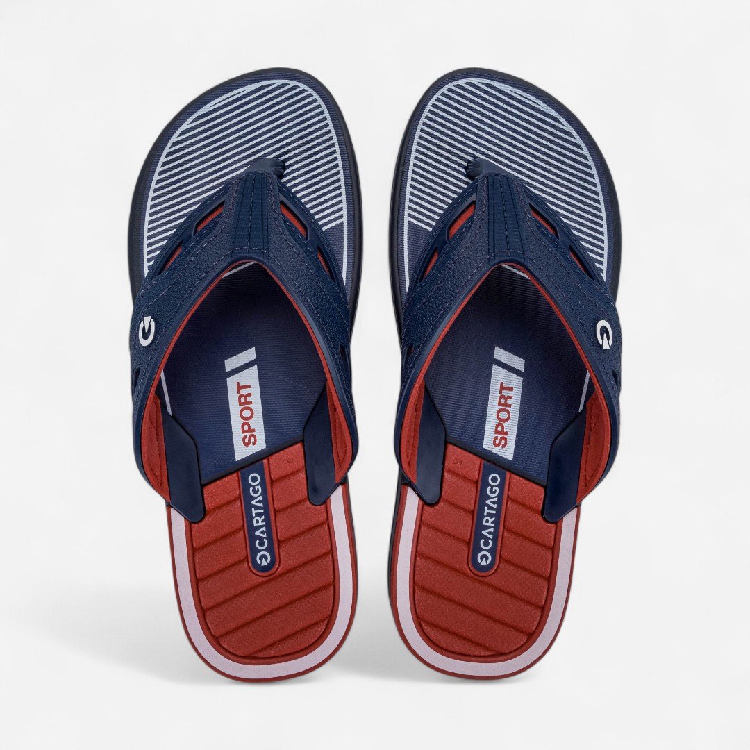 Chinelo Cartago Dallas Masculino Azul Azul/Vermelho/Branco 3