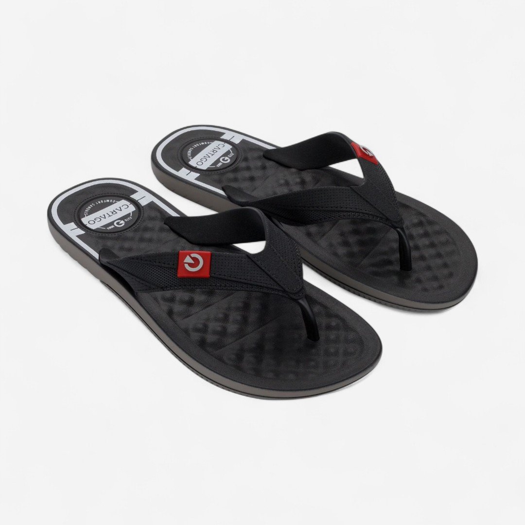 Chinelo Cartago Arizona Masculino Preto Preto/Cinza 2
