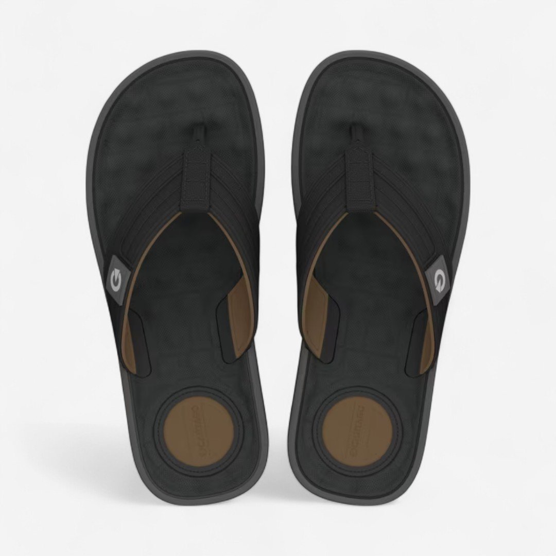 Chinelo Cartago Alabama Masculino Preto Preto/Castor/Grafite 2