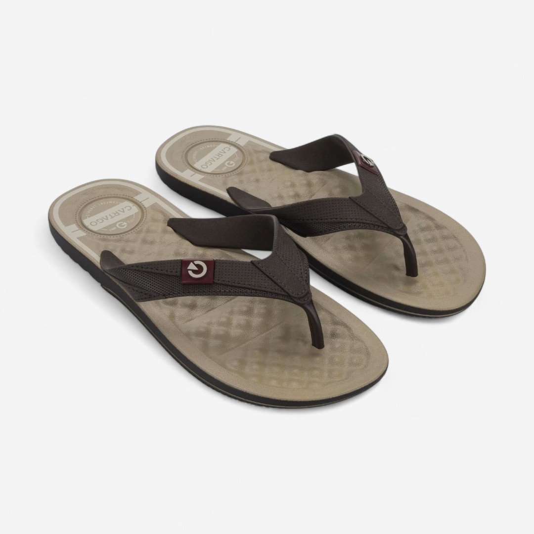 Chinelo Cartago Arizona Masculino Marrom Bege/Marrom/Bordô 2