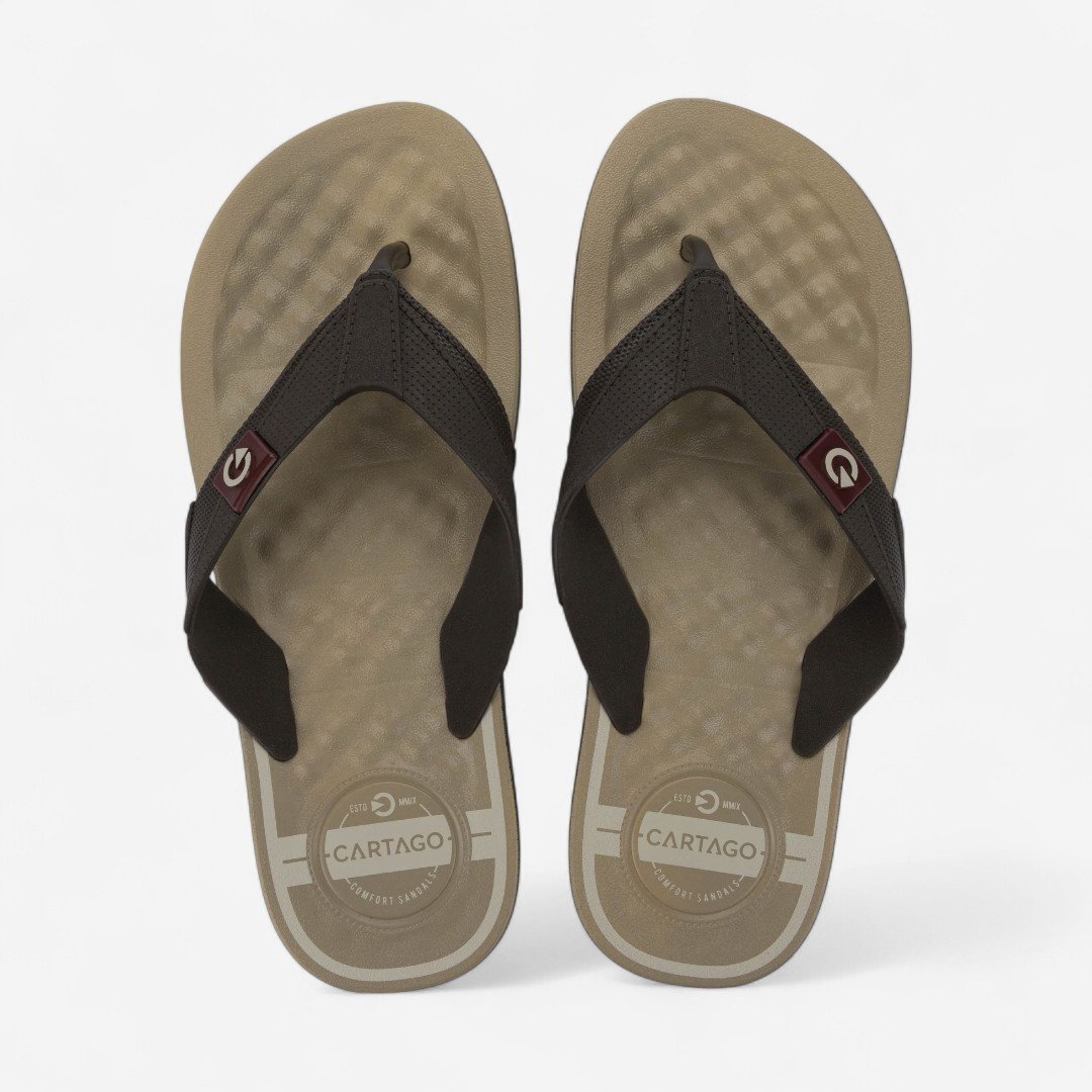 Chinelo Cartago Arizona Masculino Marrom Bege/Marrom/Bordô 3