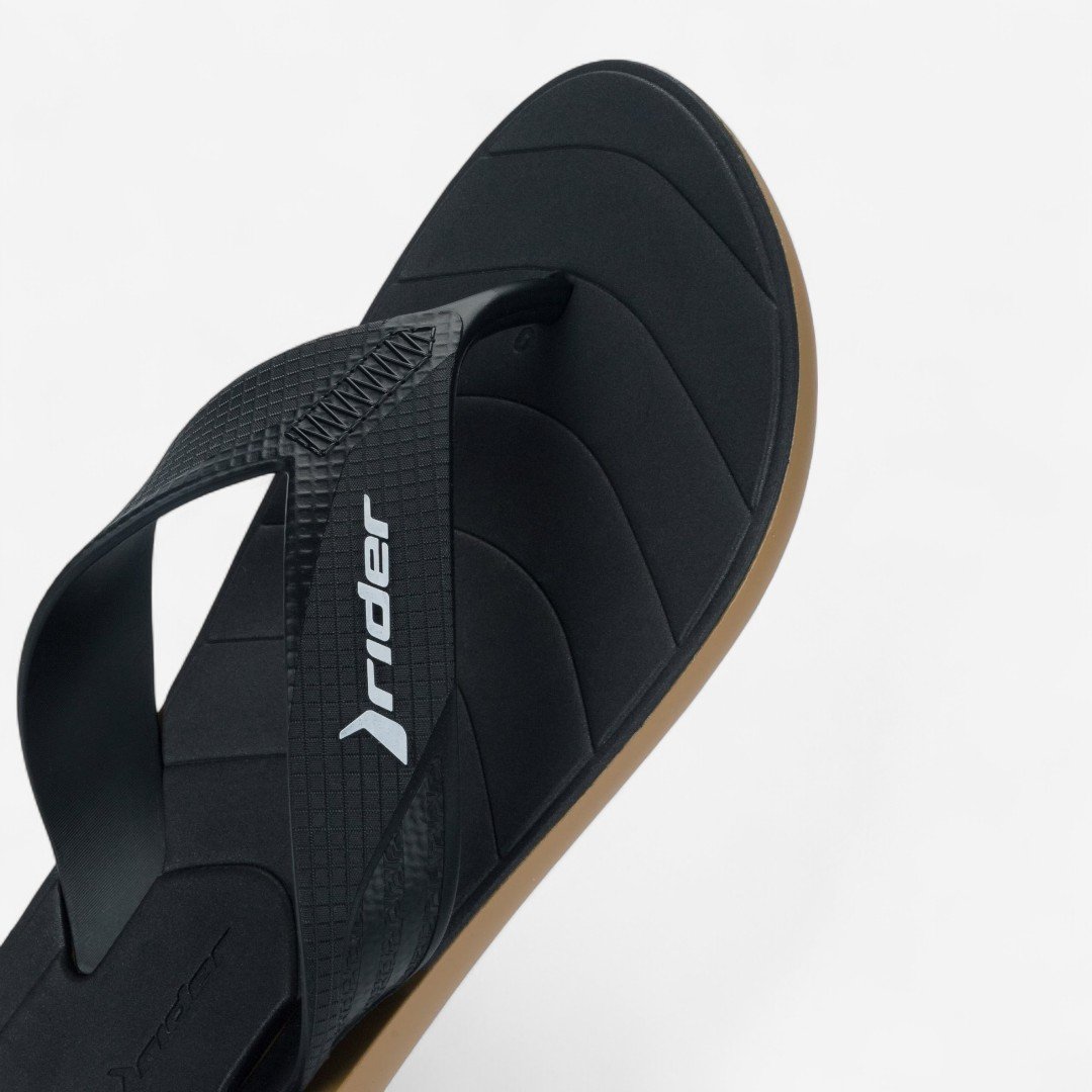Chinelo Rider Pulse Masculino Preto Bege/Preto/Branco 4