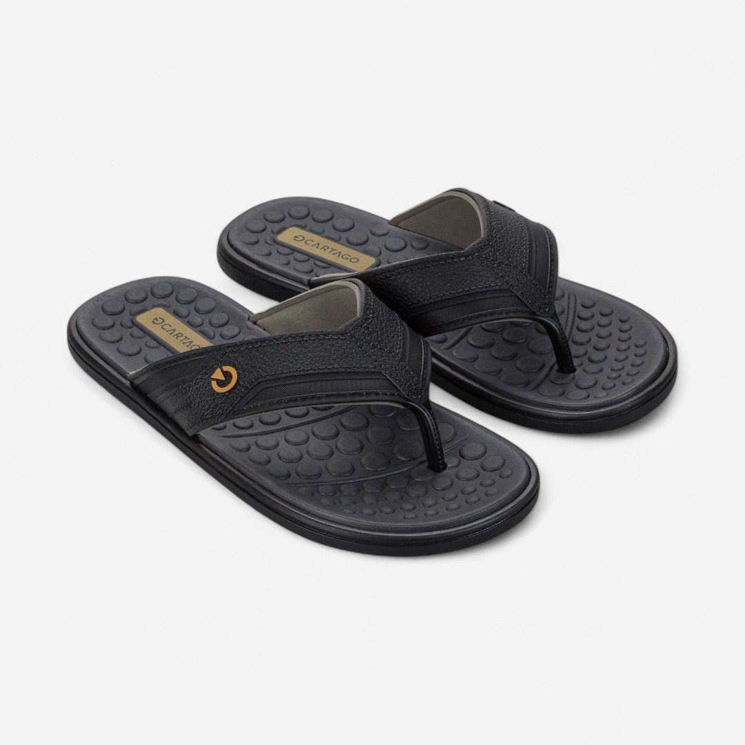 Chinelo Cartago Veneto III Masculino Preto Preto/Cinza 2