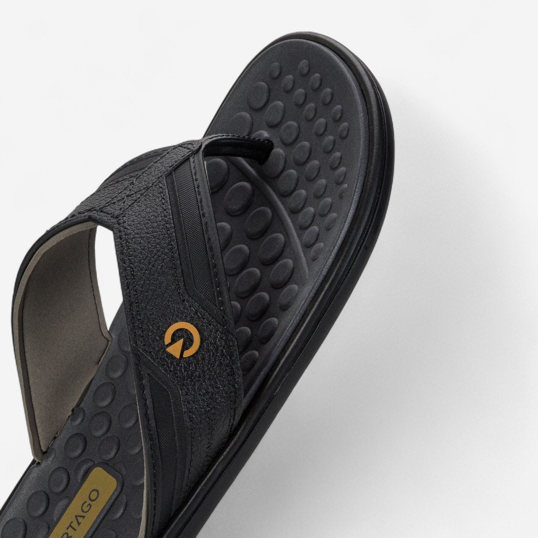 Chinelo Cartago Veneto III Masculino Preto Preto/Cinza 4