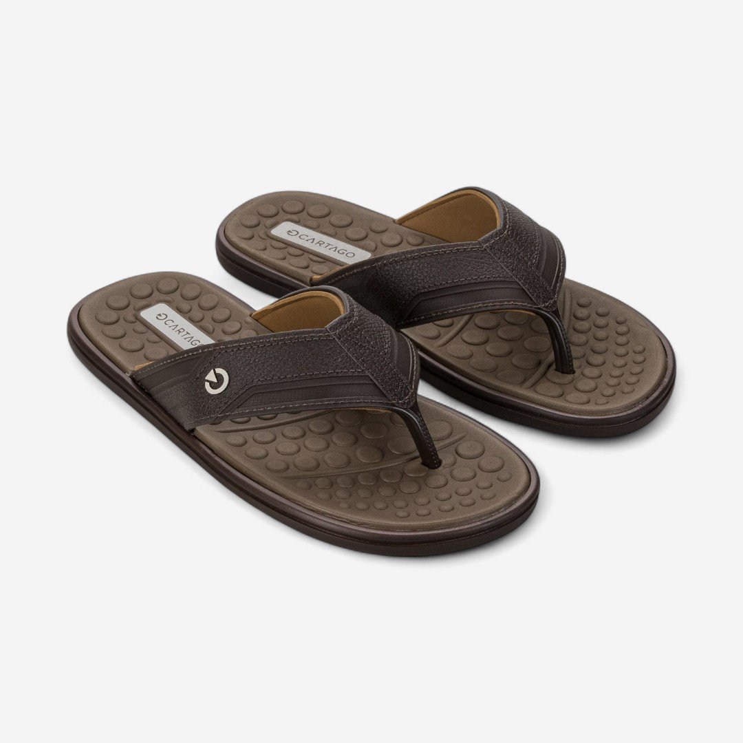Chinelo Cartago Veneto III Masculino Marrom Marrom 2
