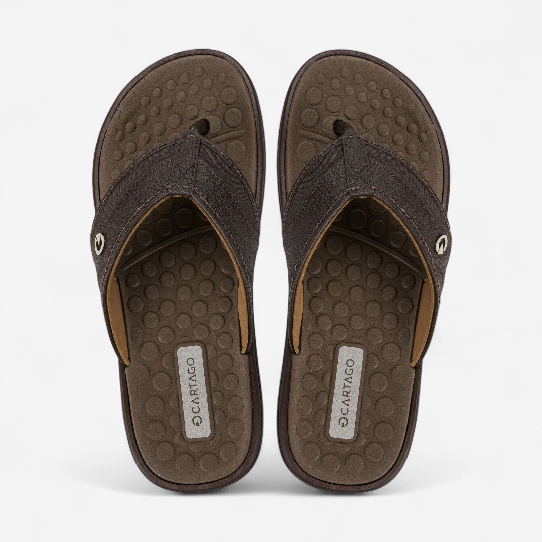 Chinelo Cartago Veneto III Masculino Marrom Marrom 3