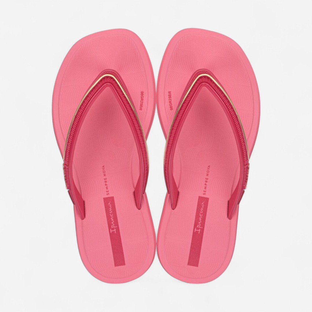 Chinelo Ipanema Glow Infantil Rosa Rosa Médio/Rosa/Dourado 2