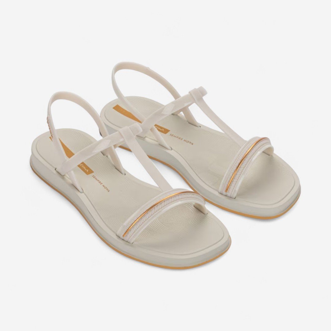 Sandália Rasteira Ipanema Glow Off White