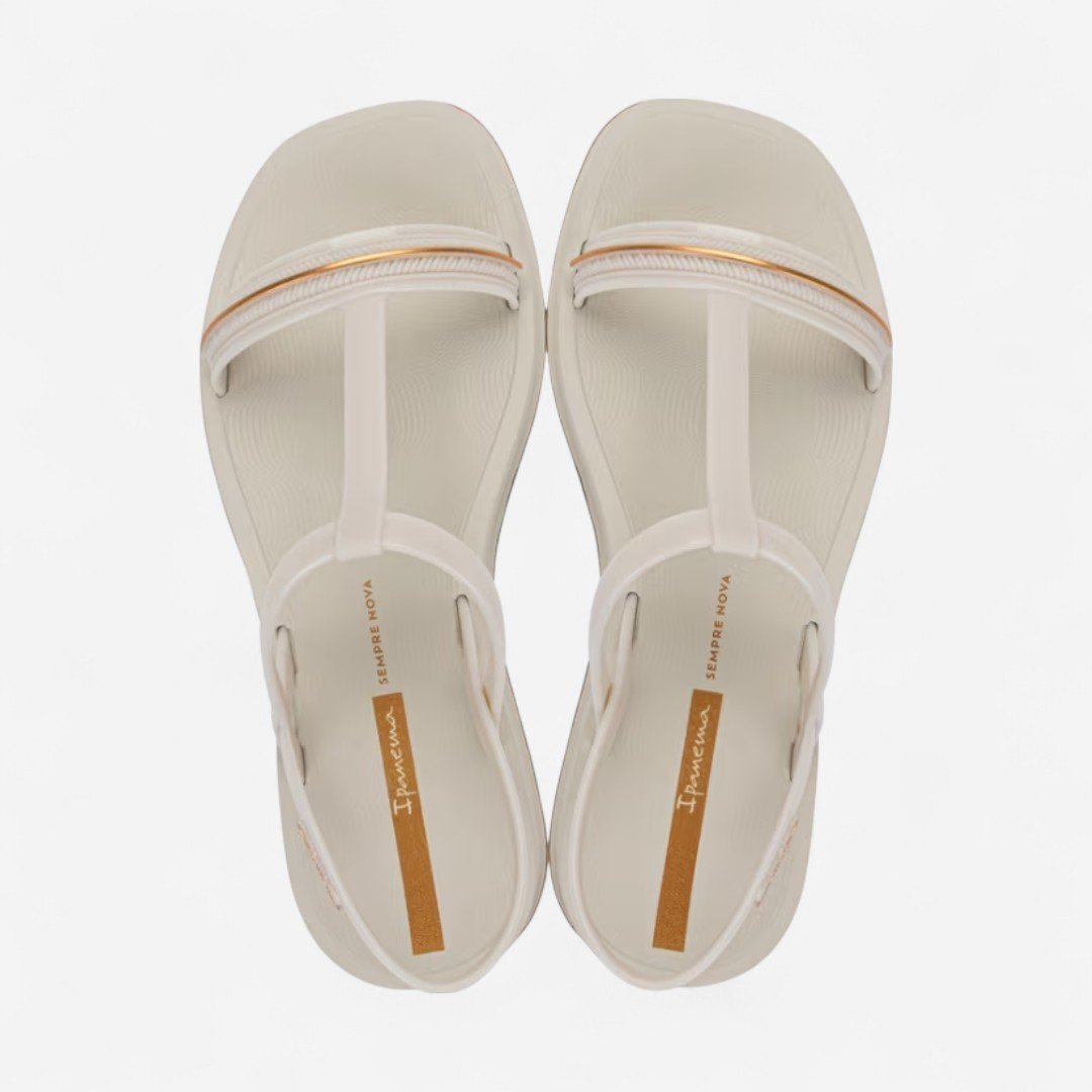 Sandália Rasteira Ipanema Glow Off White Off White/Cobre 2