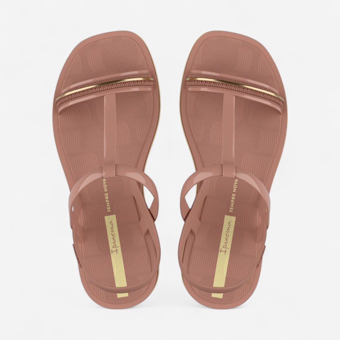 Sandália Rasteira Ipanema Glow Rosa Rosa/Dourado/Amarelo 2