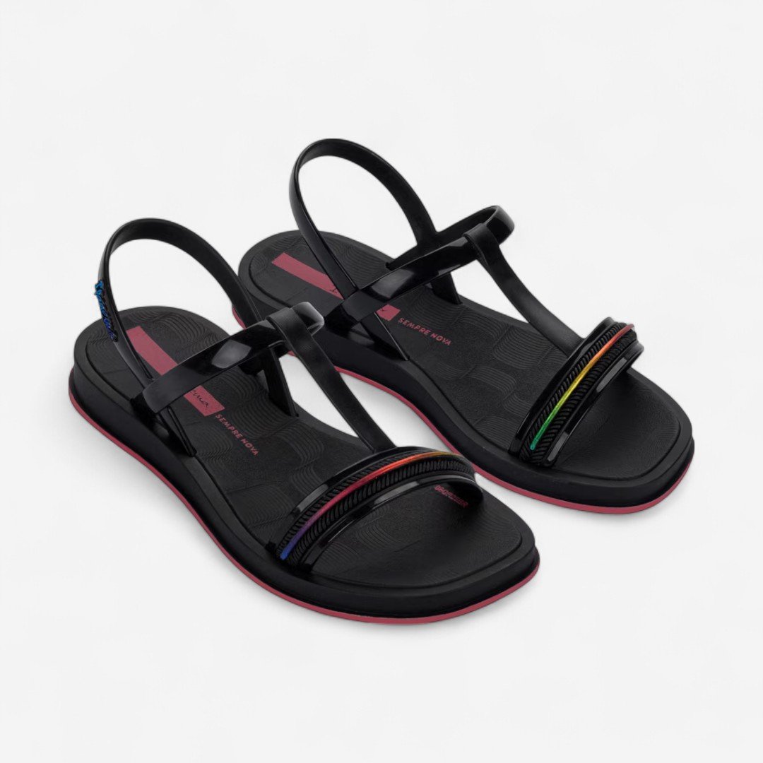 Sandália Rasteira Ipanema Glow Infantil Preta
