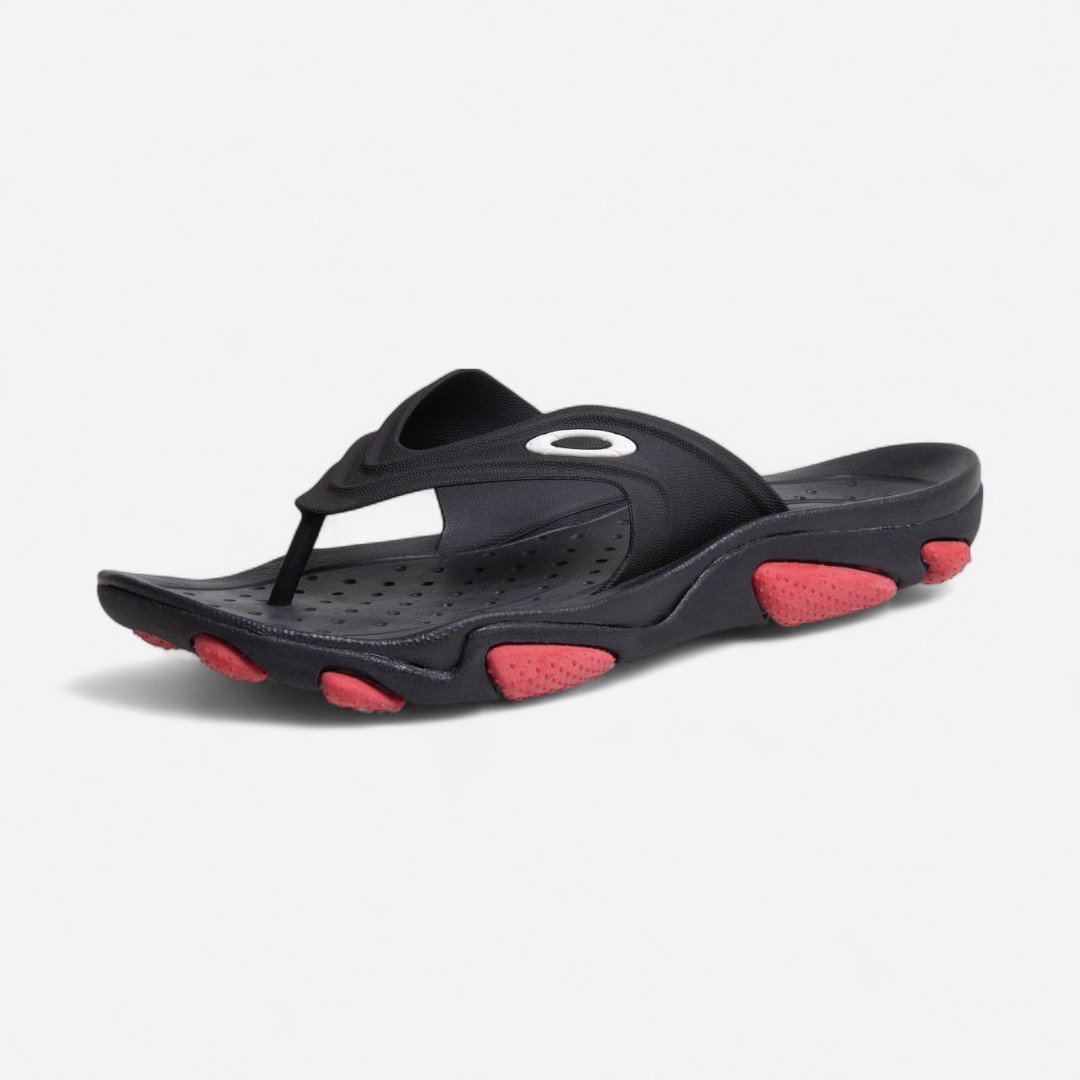 Chinelo Oakley Titan Preto Preto/Vermelho 4