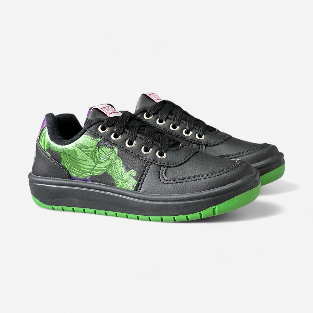 Tênis Disney Marvel Hulk Infantil Preto Preto/Roxo/Verde 3