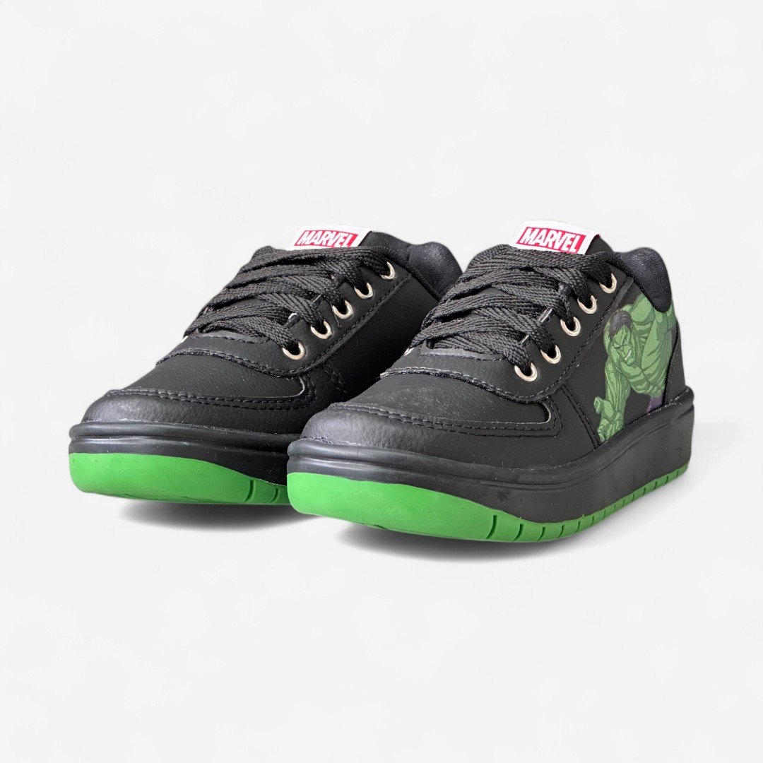 Tênis Disney Marvel Hulk Infantil Preto Preto/Roxo/Verde 4