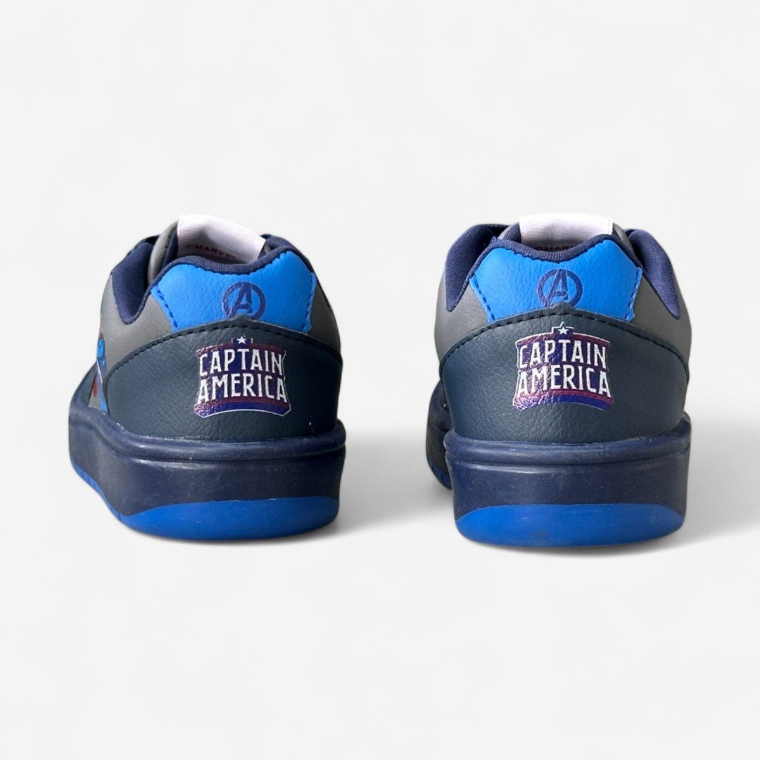 Tênis Disney Marvel Capitão América Infantil Azul Grafite/Marinho 5