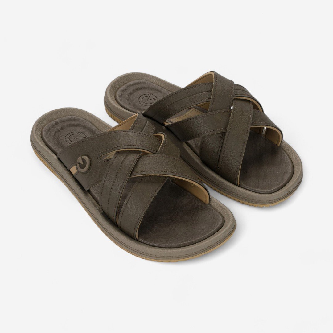 Chinelo Cartago Slide Fiji Essencial II Marrom Bege/Marrom 2