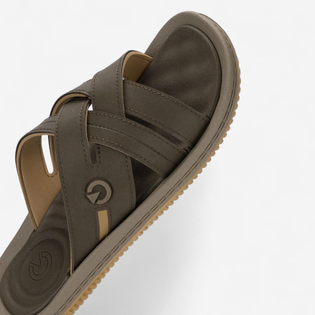Chinelo Cartago Slide Fiji Essencial II Marrom Bege/Marrom 4