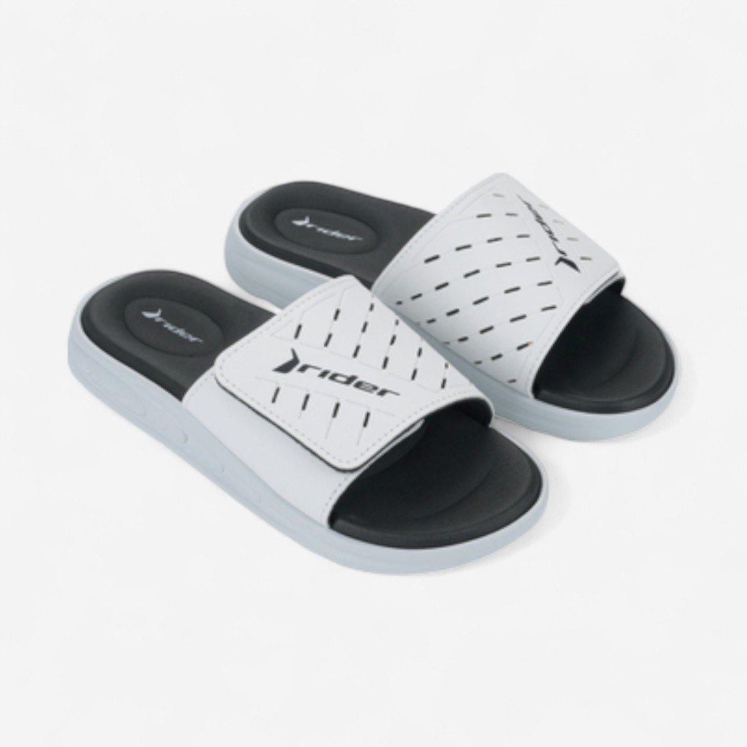 Chinelo Rider R Soft Plus Branco Branco/Preto 2