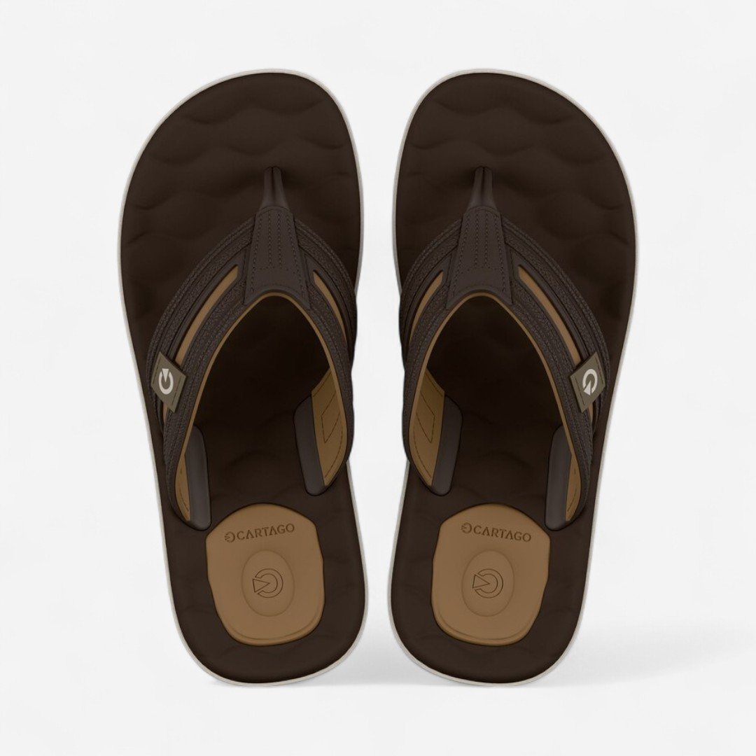 Chinelo Cartago Egeu Iv Maculino Marrom Marrom/Castor 2