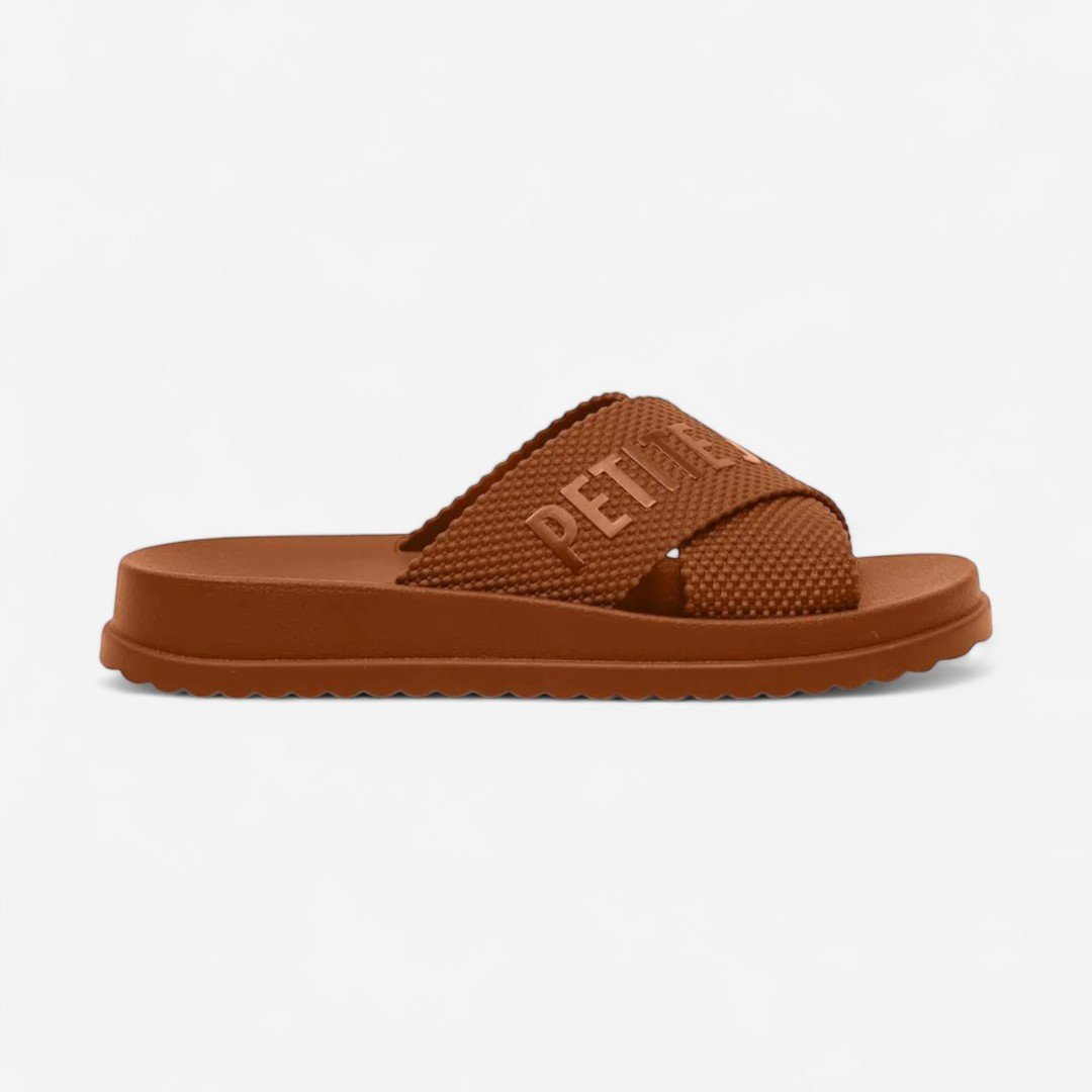 Chinelo Slide Petite Jolie Feminino PJ6812II Caramelo Doce de Leite 2